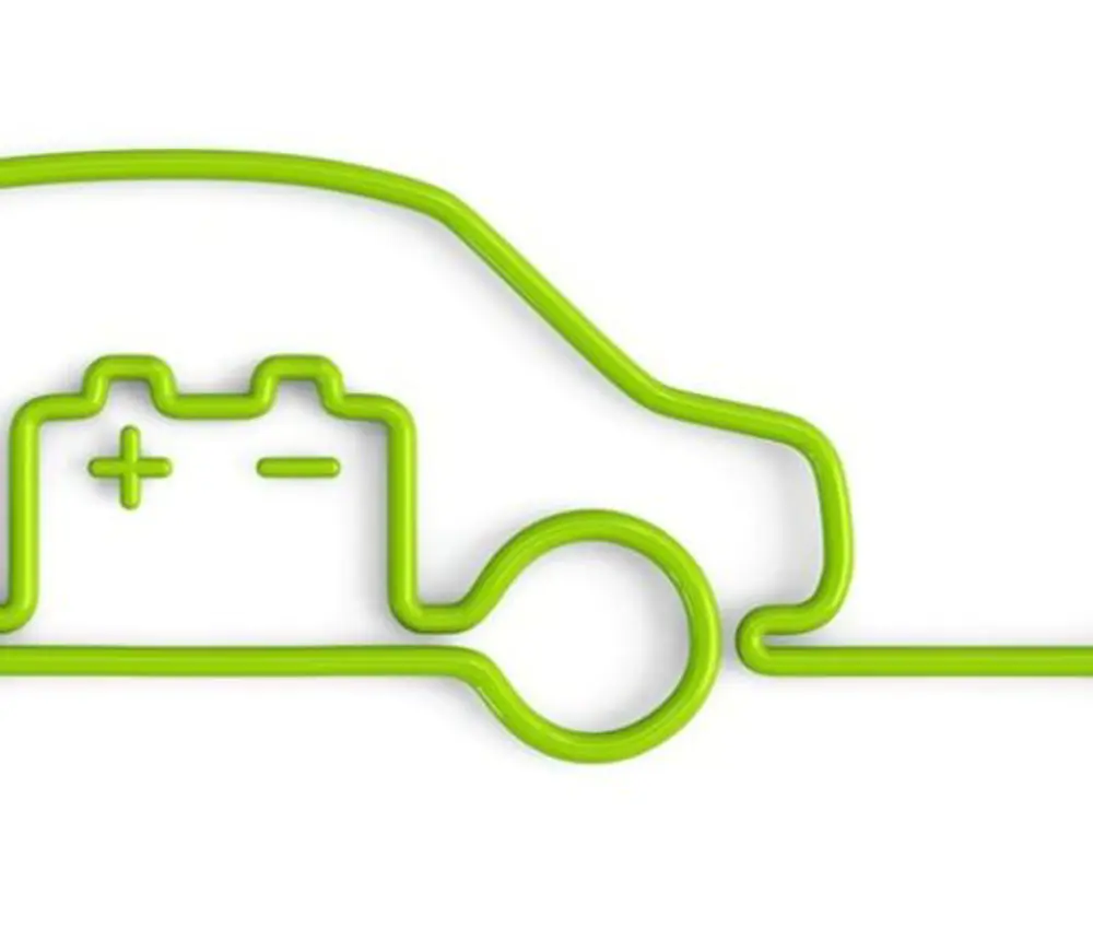 Elektrische Auto EV Accu Stekker 1200X449