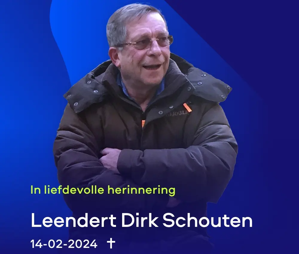 Rouwpost Leendert Schouten