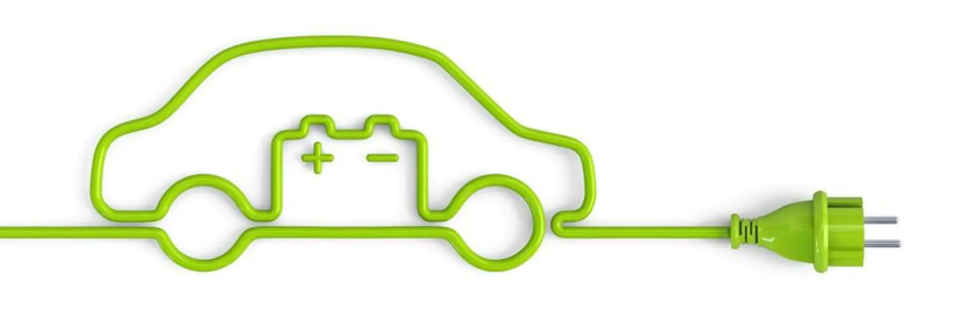 Elektrische Auto EV Accu Stekker 1024X383